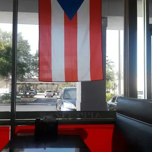 The flag of Puerto Rico.