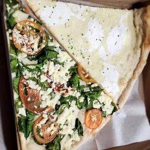 White pie and roma spinach.