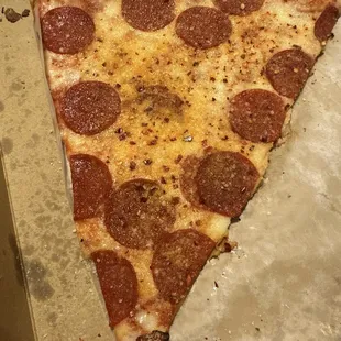 Pepperoni slice pizza