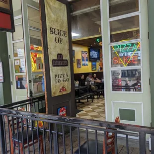 a view of the outside of a restaurant