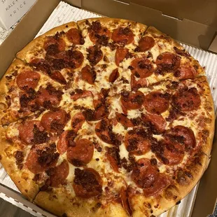 Pepperoni and Bacon Pizza