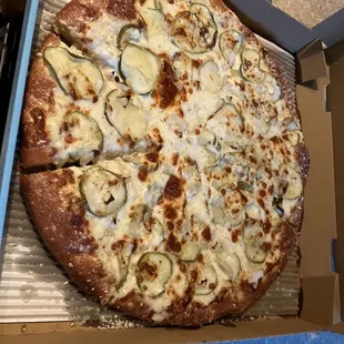 Dill pickle pizza