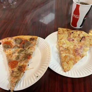 Pepperoni/Sausage and Hawaiian