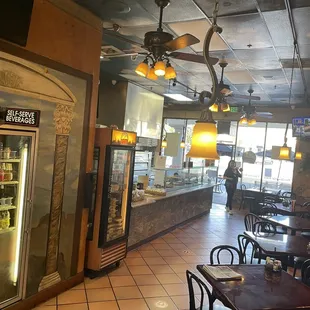 the inside of a restaurant