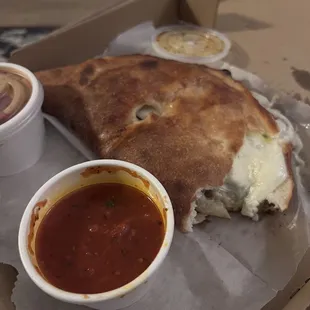 Sausage and Eggplant New York Calzone