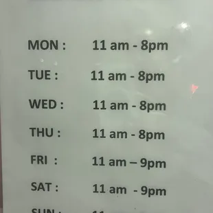 Business Hours