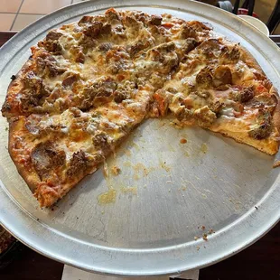 All meat pie rather than a slice  Meat Lovers Pizza