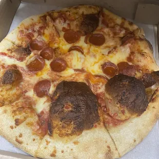 Thicker crust 12&quot; with extra cheese and pepperoni