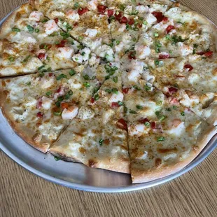 Seafood pizza
