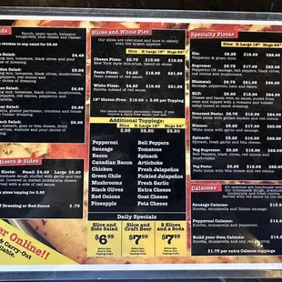 Menu.
