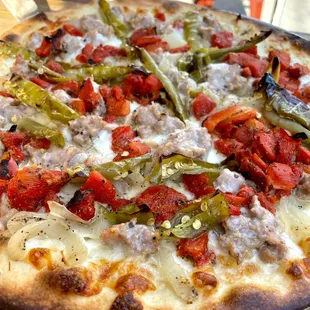 Sausage and Peppers Pizza