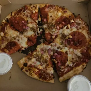 a pizza in a box