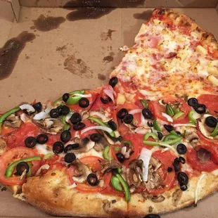 XL PIZZA Hawaiian/garden pizza w/ pepperoni