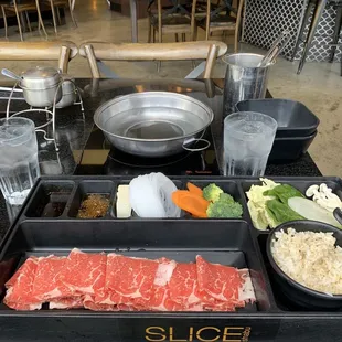 8oz Ribeye with Glass Noodles and Kombu broth