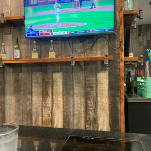 Angels game on at the bar top