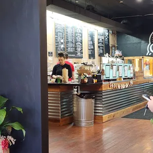 Crew making the food.