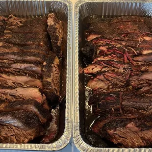 Two trays of Vivescent Brisket