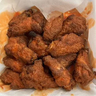 These are the most delicious, succulent wings!! Literally put in your mouth no effort required falls off the bone!! LOVE!!