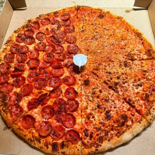 Half pepperoni half cheese 20&quot; pizza