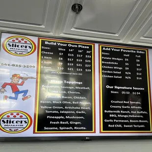Menu (subject to change of course)