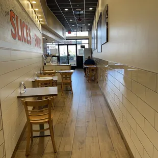 Hallway view in front of bathroom