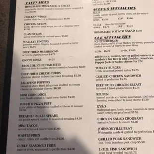 Menu photos