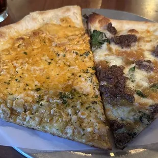 Buffalo chicken and black and blue