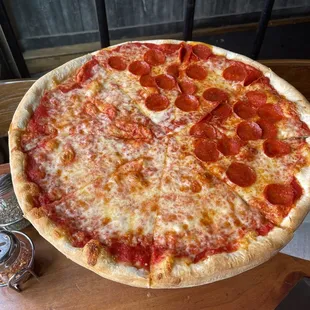 Half cheese, half pepperoni