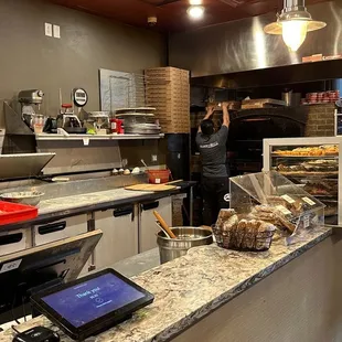 a man working in a bakery