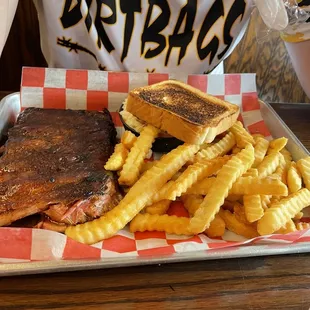 Rack of Ribs Friday Special and fries