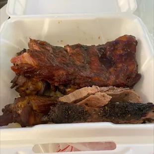 3 Meat Combo - Wings, Ribs, Brisket
