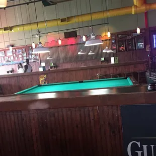 a pool table