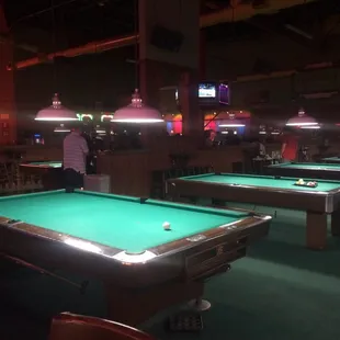 Pool tables and bar