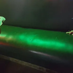 a woman holding a tablet