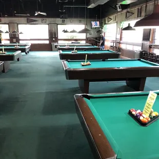 billiard tables