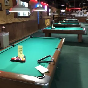 billiard tables