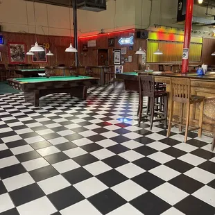 Checkered floor