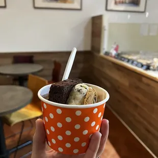 Ice Cream Sandwich inside of the shop