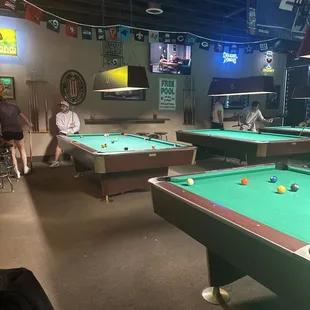 billiards and pool tables
