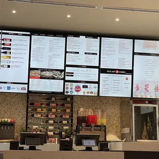menus on the wall