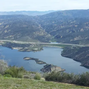 view at the top overlooking Castaic Lake