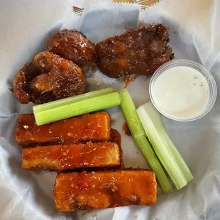 Cauliflower and tofu &quot;wings&quot;