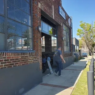 outside