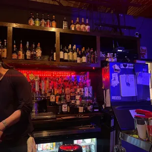 a man standing at the bar