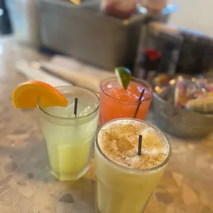 Pain Killer, Atlantic pineapple and another pineapple drink. The best one out of all 3 was the pain killer.