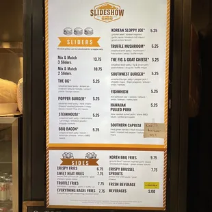 a menu for a sandwich shop