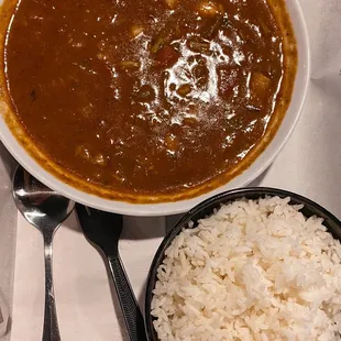 Seafood Gumbo is made using sustainably sourced fish, Wild Alaska Pollock, and boy is it good! Mouthwatering. Must try.