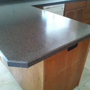 Customer's countertop after choosing to call Slik Finish!