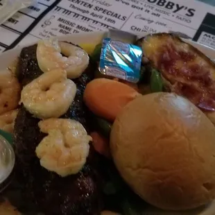 Steak special with shrimp!