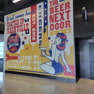 Nashville poster entering airport